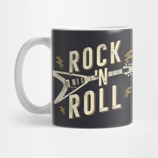 Vintage Rock 'n Roll Guitar with Lightning Bolts Mug